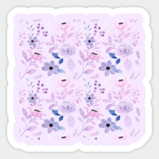 Soft Purple floral pattern Sticker